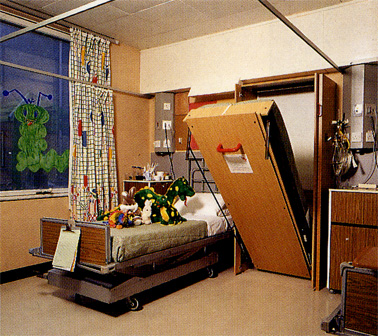 Addenbrookes Hospital - 'Wiskaway'® 7500H Wallbed - half way up
