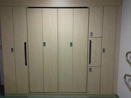 4ft. 'Wiskaway'®  Neat-A-Ward 190 on the new birthing unit at the North Manchester General Hospital - cupboard closed