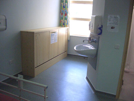 Bristol Royal Hospital for Children - 'Horizontal' 'Wiskaway'® 6000H Wallbed - folded up